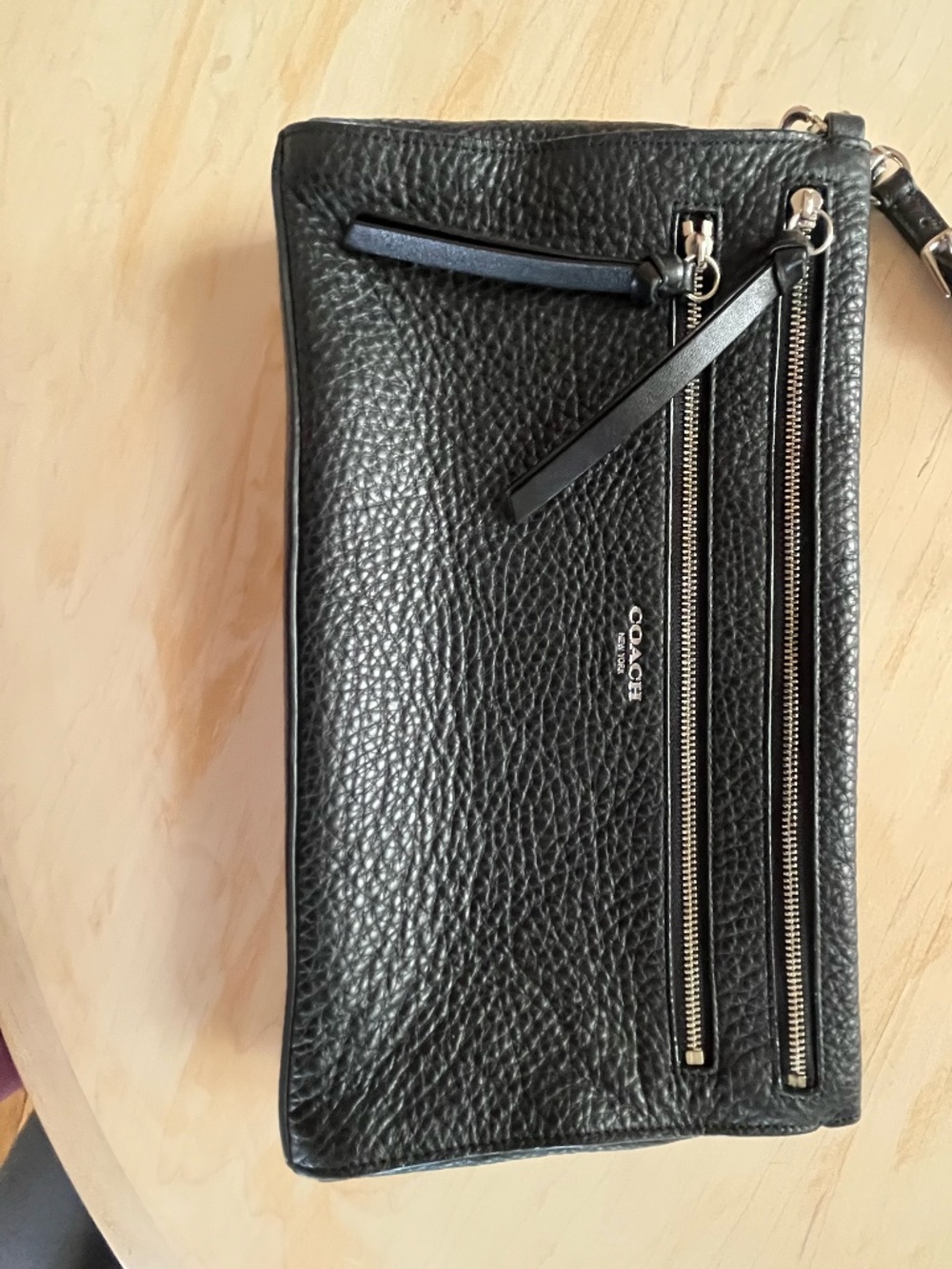 Coach Pebbled Leather Clutch (Vintage)